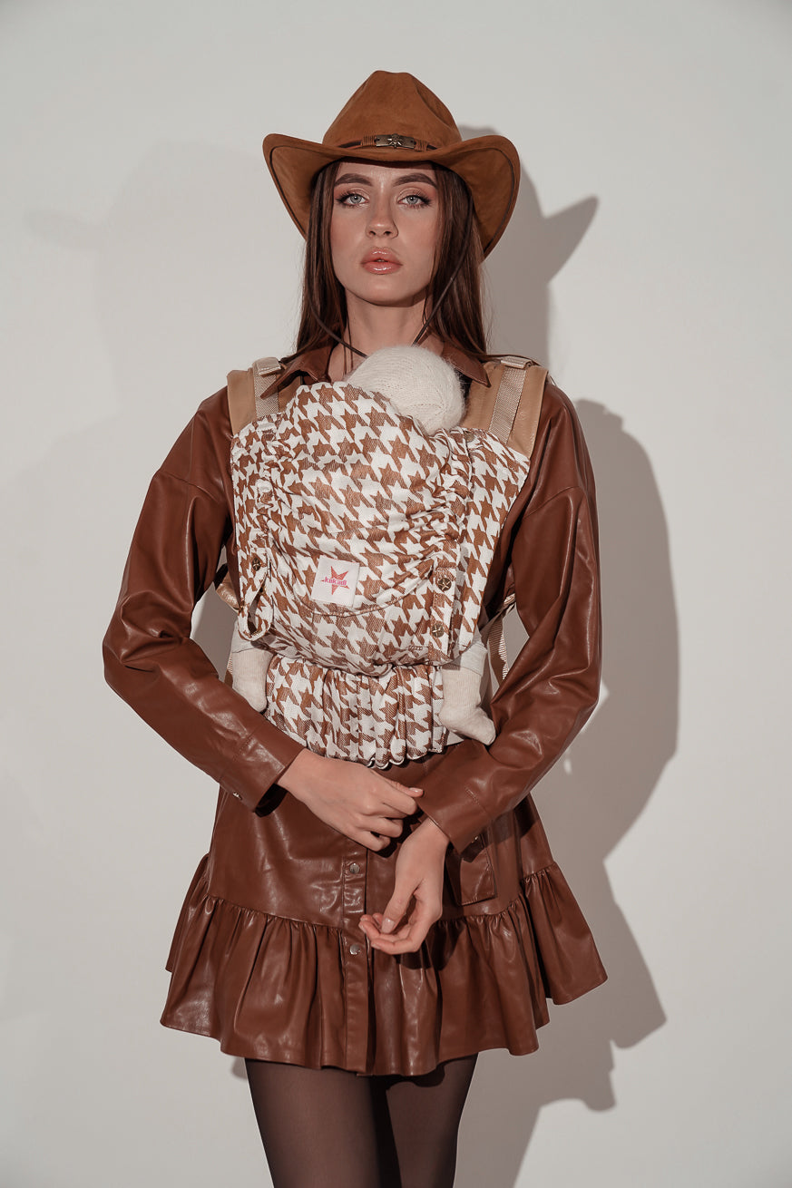حاملة الأطفال Flip Houndstooth Macchiato